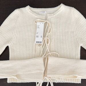 Kimchi Blue Jane Bow Tie-Front Cardigan